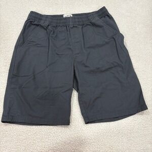 Pact Men's Canvas Drawstring Short 9" Storm Grey Medium Cotton Pockets Pull On